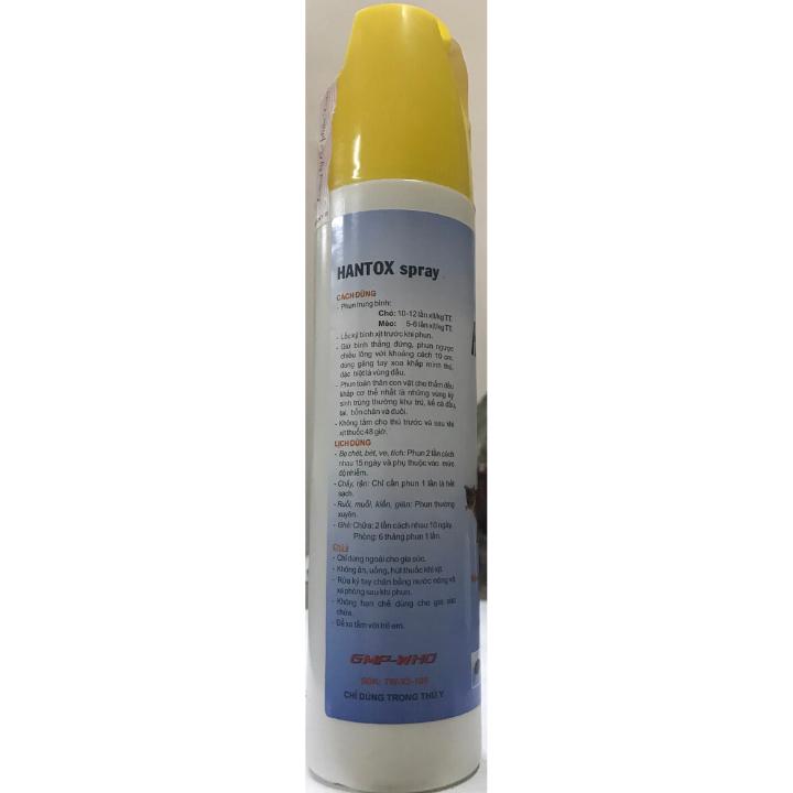 Hantox-Spray [300 ml] Diệt bọ chét, ve, rận, ghẻ