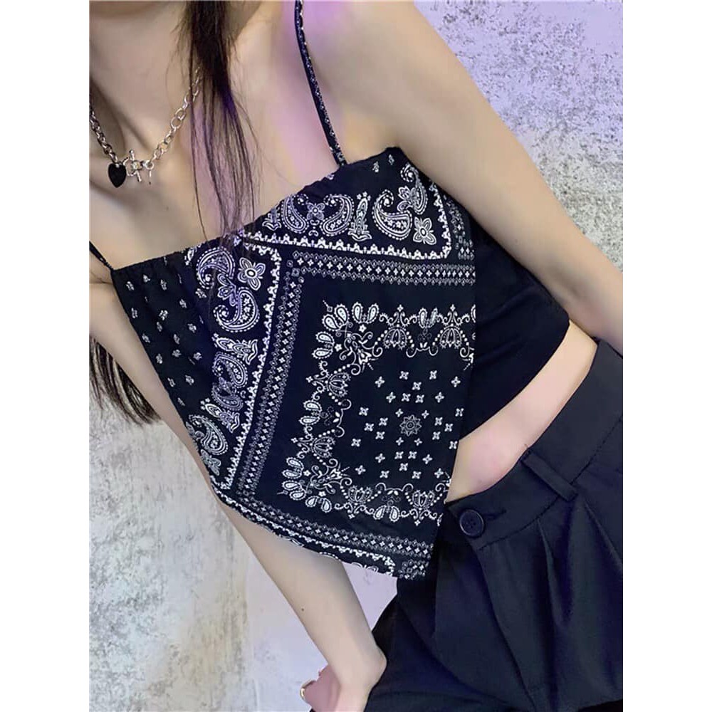 Áo 2 dây thổ cẩm