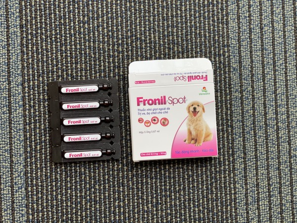 Hộp 05 ống Fronil Spot - Phòng ngừa và tiêu diệt sạch ve rận cho chó mèo - Vemedim Fronil Spot hộp 5 ống
