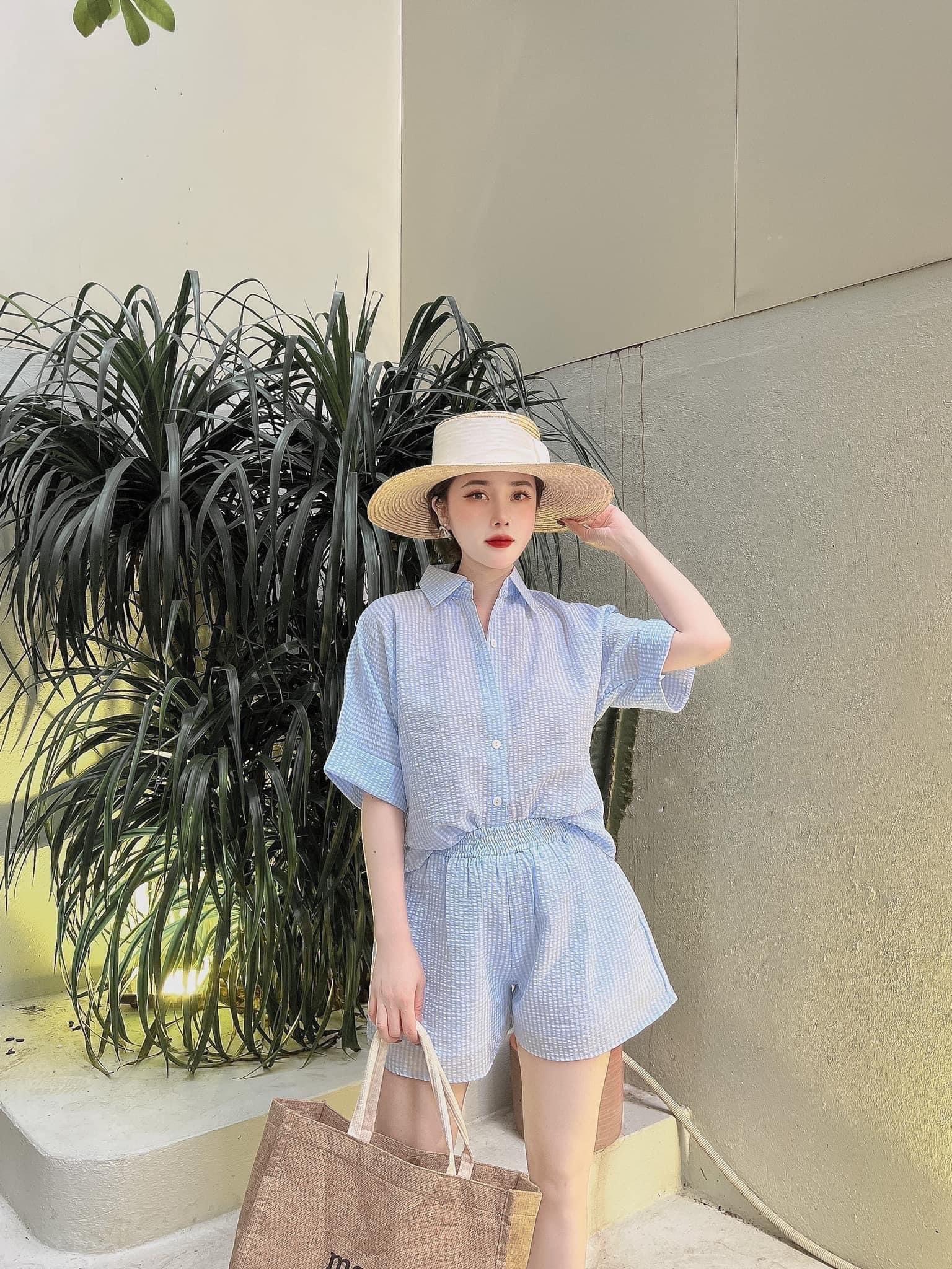 Set bộ sơ mi quần đùi mặc hè siêu đẹp, đồ đi biển