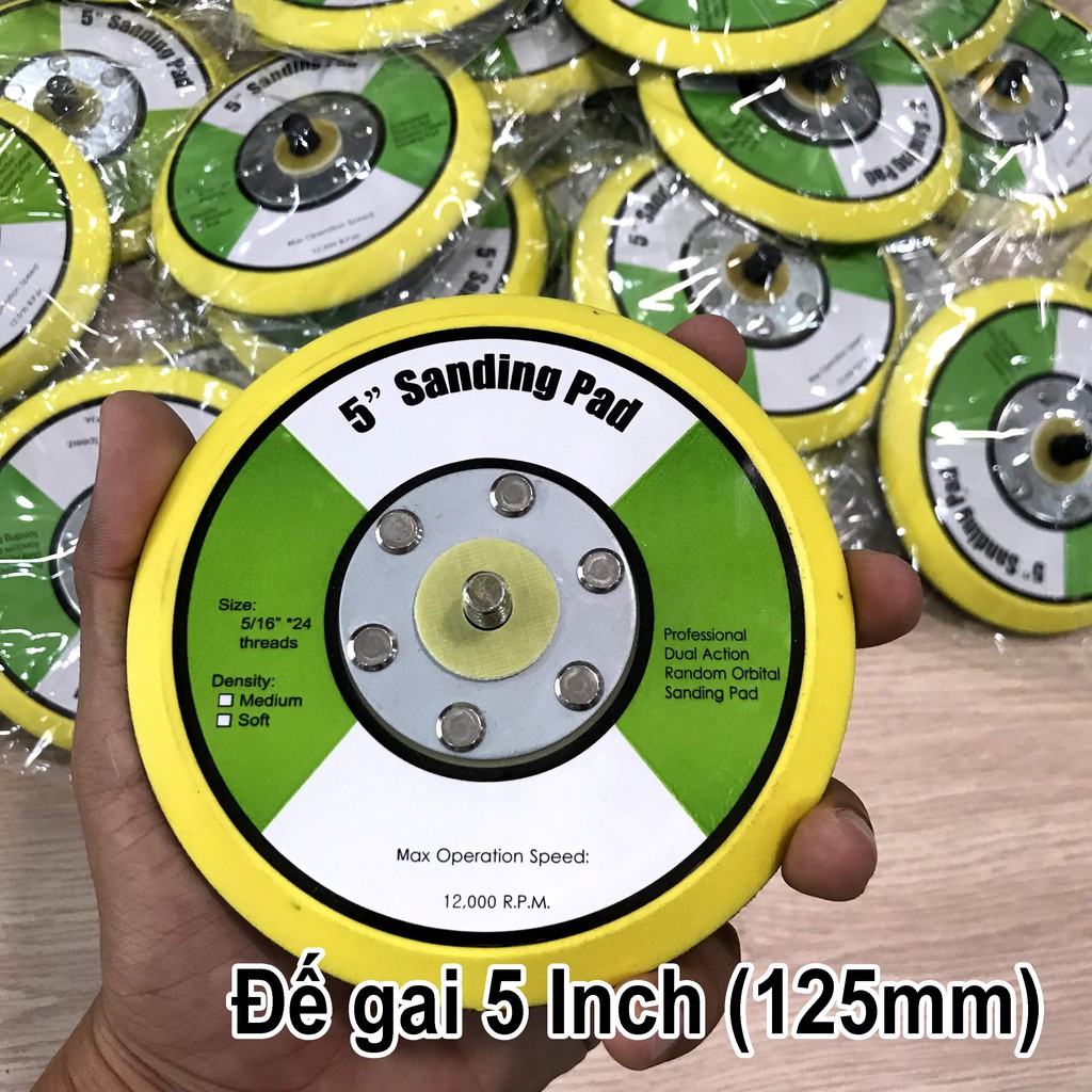 Đế máy chà nhám hơi tròn 5",6"(125mm, 150mm)