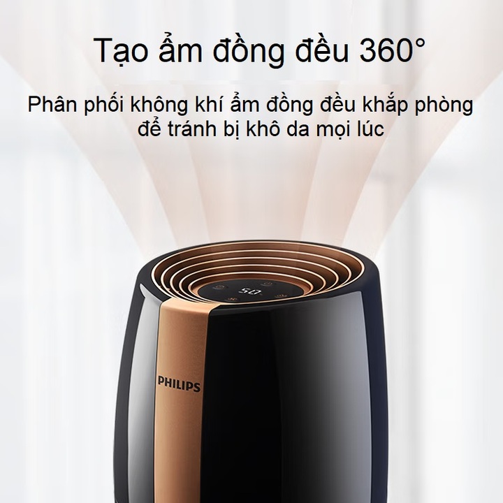 Máy tạo độ ẩm thương hiệu cao cấp Philips HU2718/00 - tích hợp hệ thống bốc hơi tiên tiến công nghệ NanoCloud - HÀNG NHẬP KHẨU (Bảo hành 24 tháng)