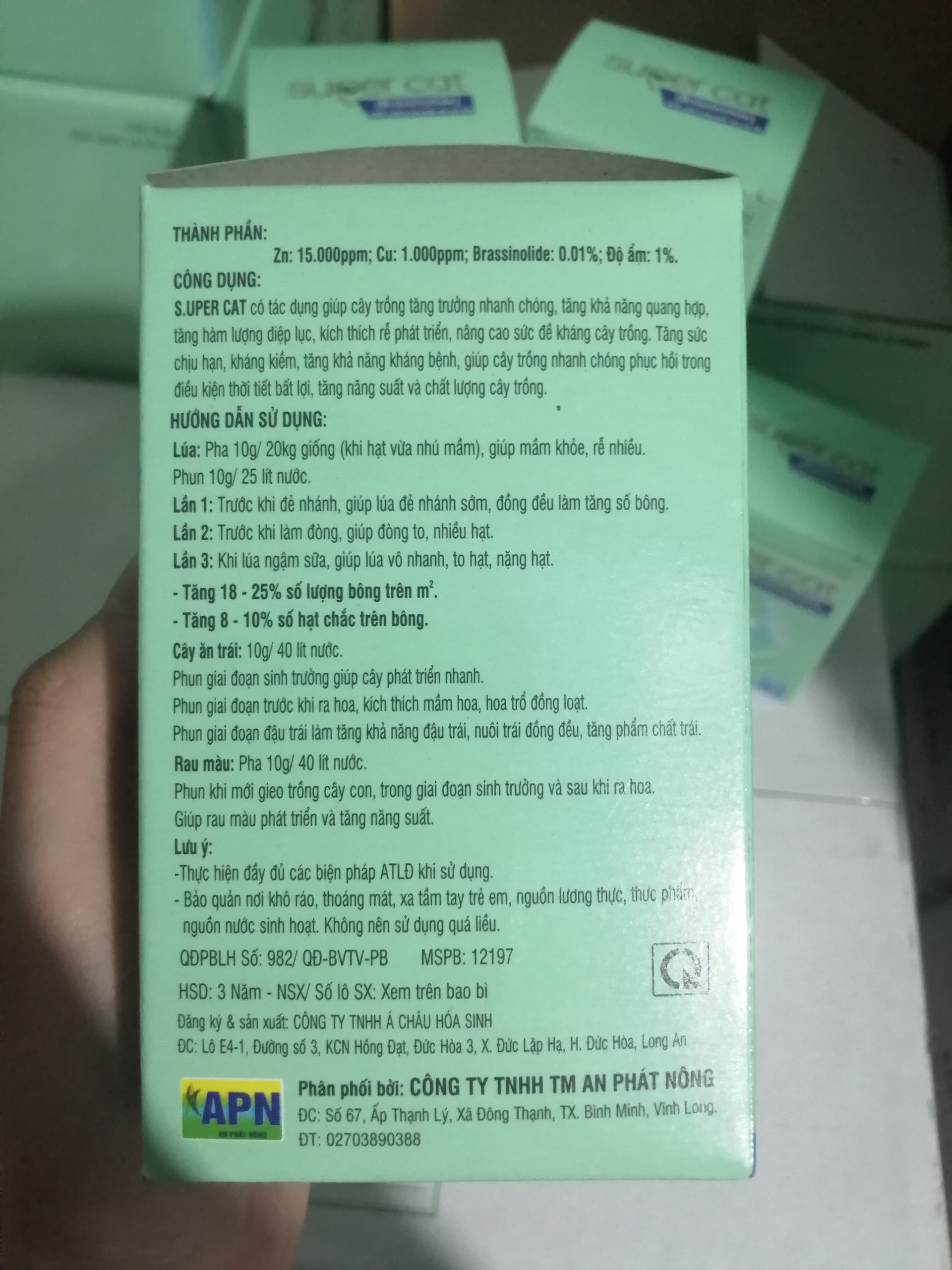 Điều hòa sinh trưởng - SUPER CAT (hộp 10 gói)