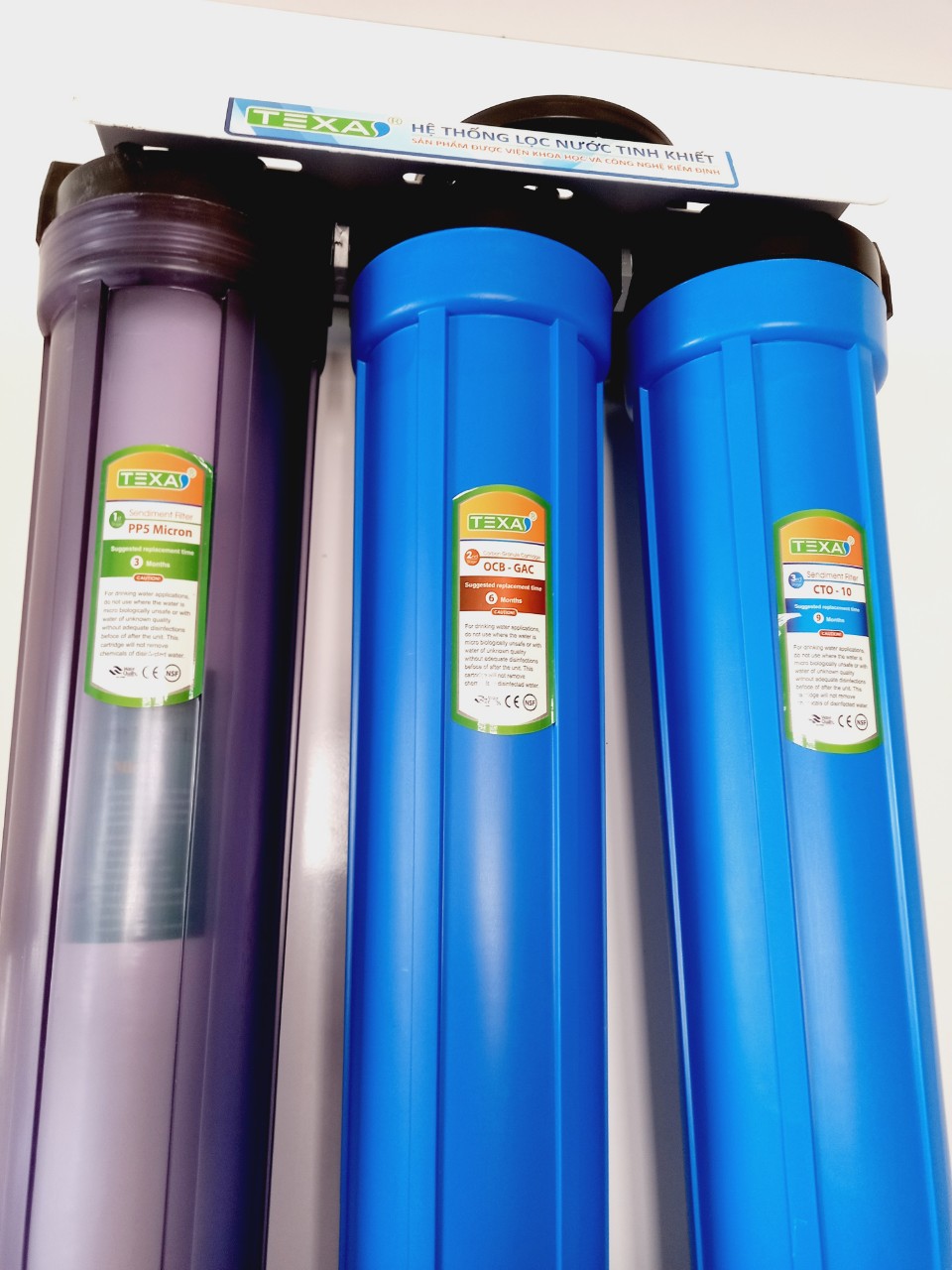 BỘ LỌC SINH HOẠT 20'' TEXAS ( 1 TRONG , 2 XANH) PHI 27