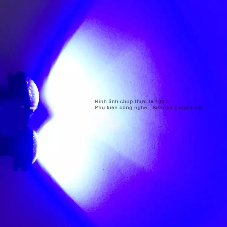 Bộ 2 đèn led nút áo lớn độ xe máy - Sáng Xanh DƯƠNG
