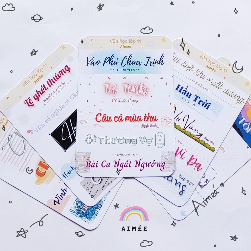 ☍✺ Sticker ngữ văn 11 tiêu đề văn học 11 ÉE