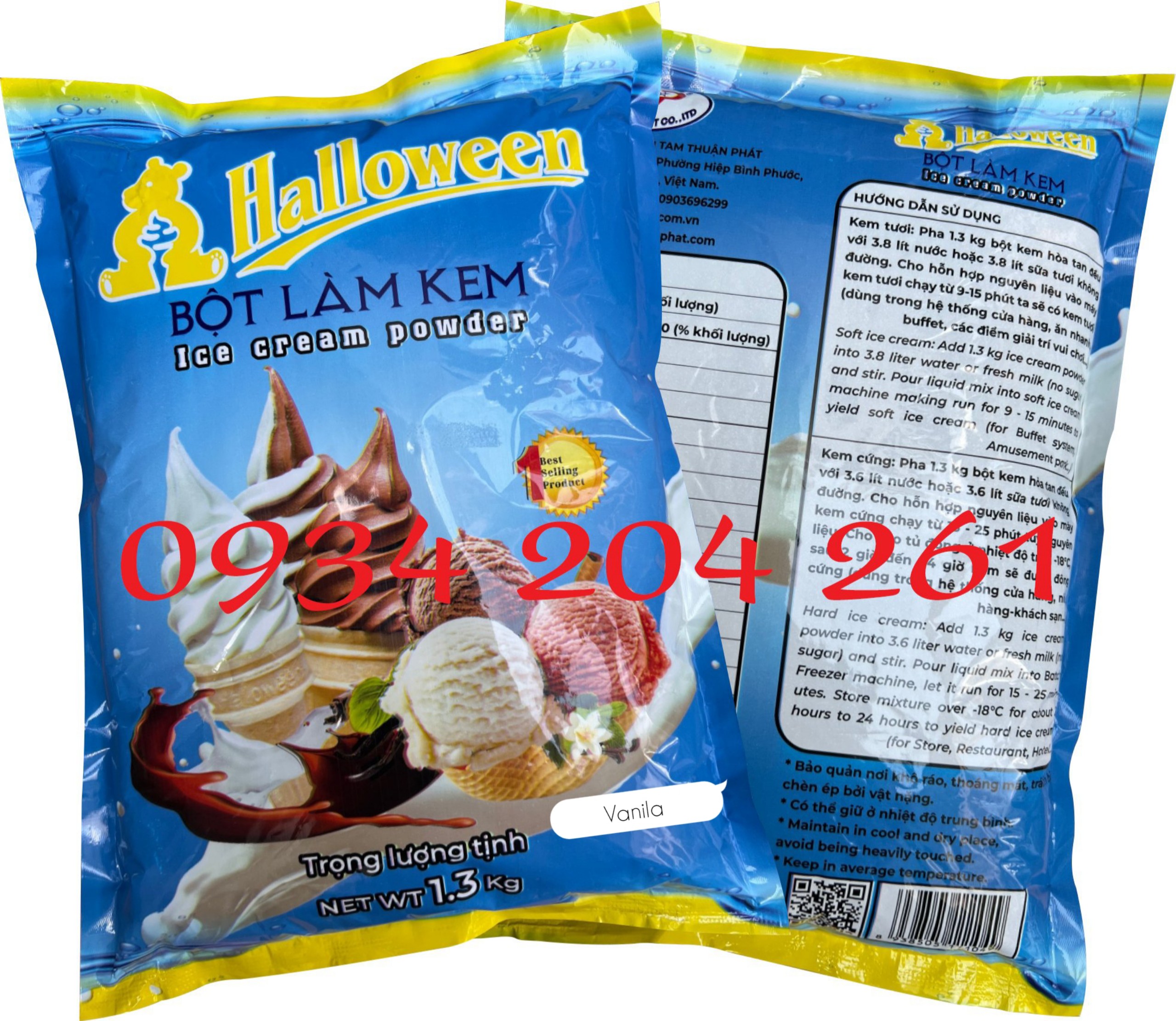 Bột làm kem tươi Halloween _ vanila