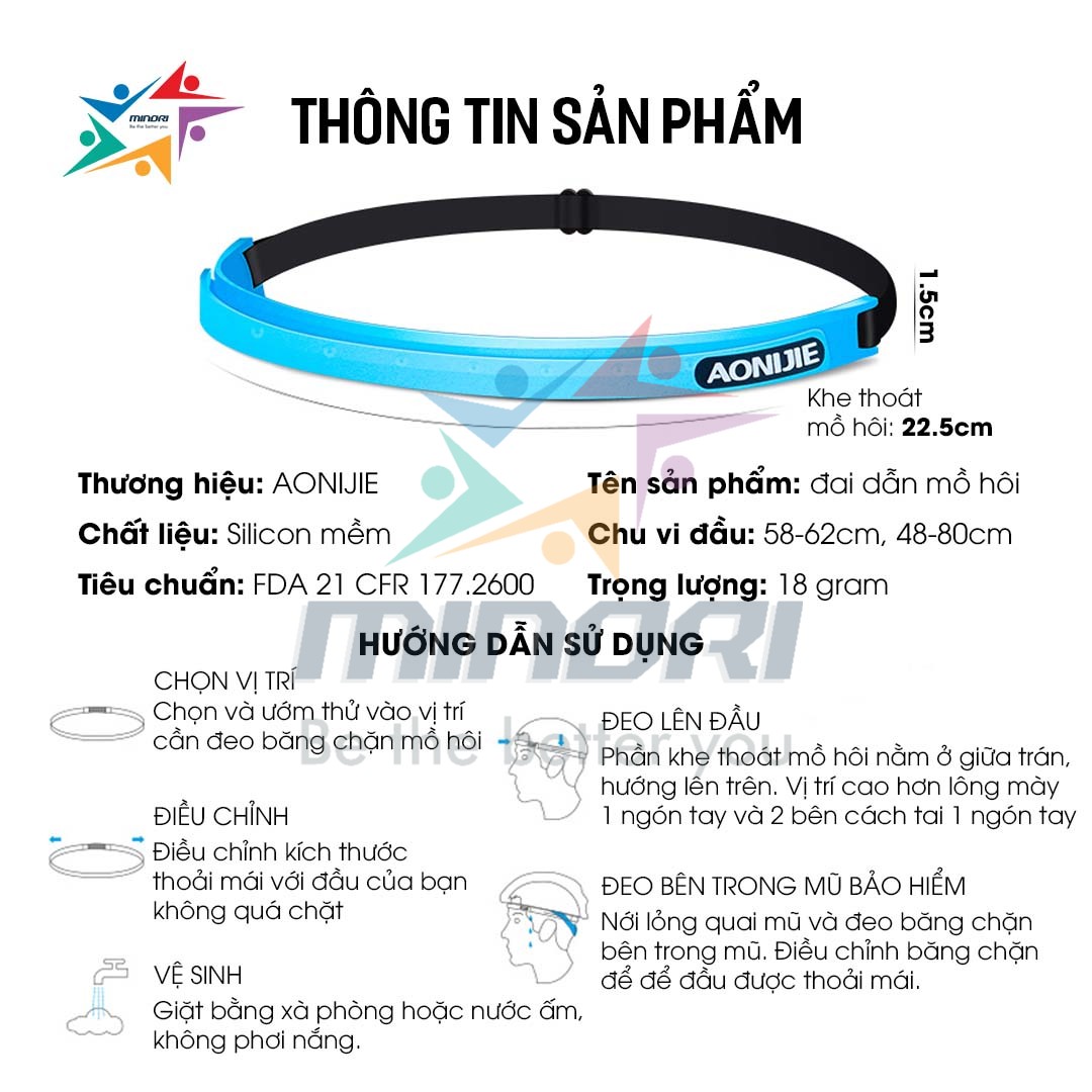 Băng trán chặn mồ hôi Aonijie E4088