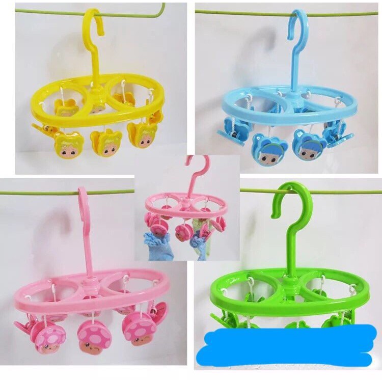 Móc phơi đồ 8 kẹp ( phơi tất.... )