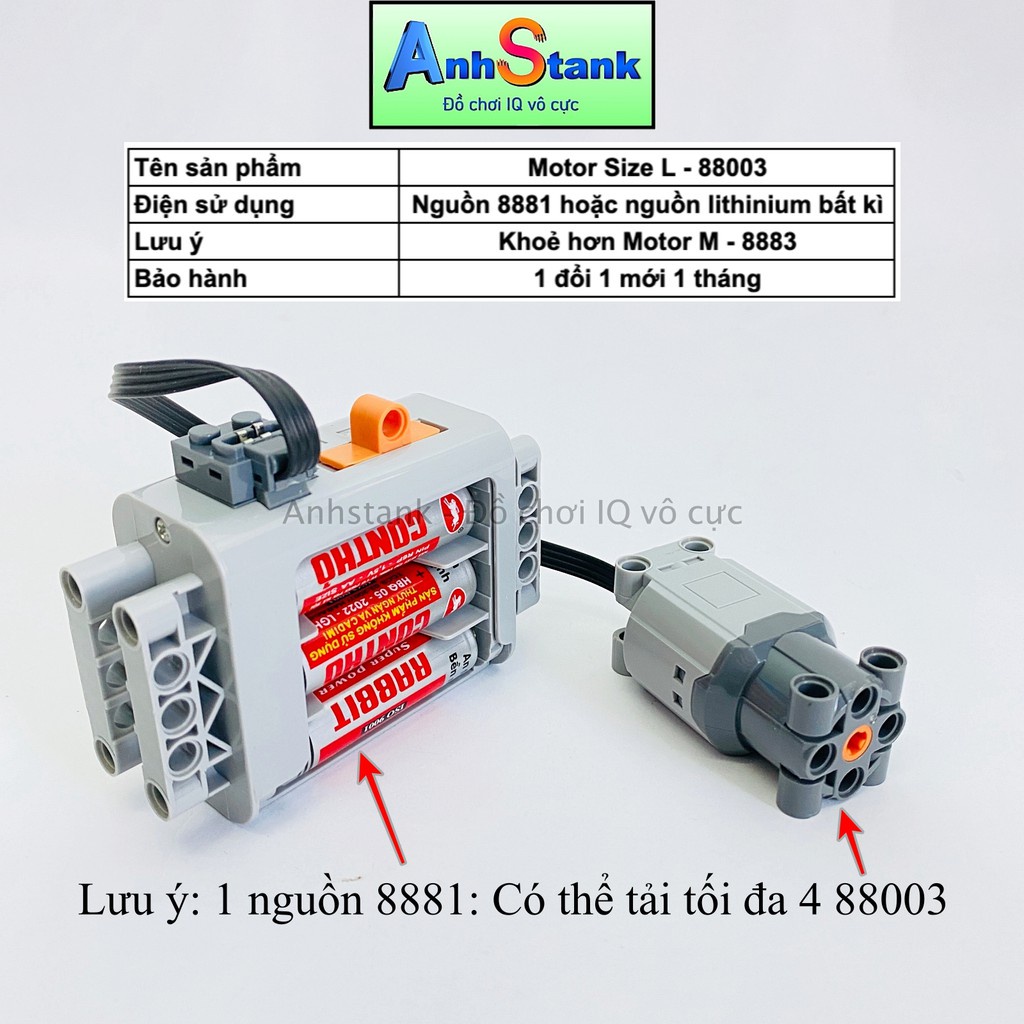 Motor đồ chơi Cỡ L 88003 Tương Thích 9686-Technic-Education