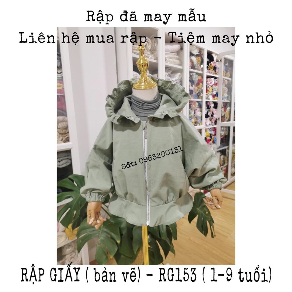 RG153_RẬP GIẤY May Áo Khoác Bé Gái