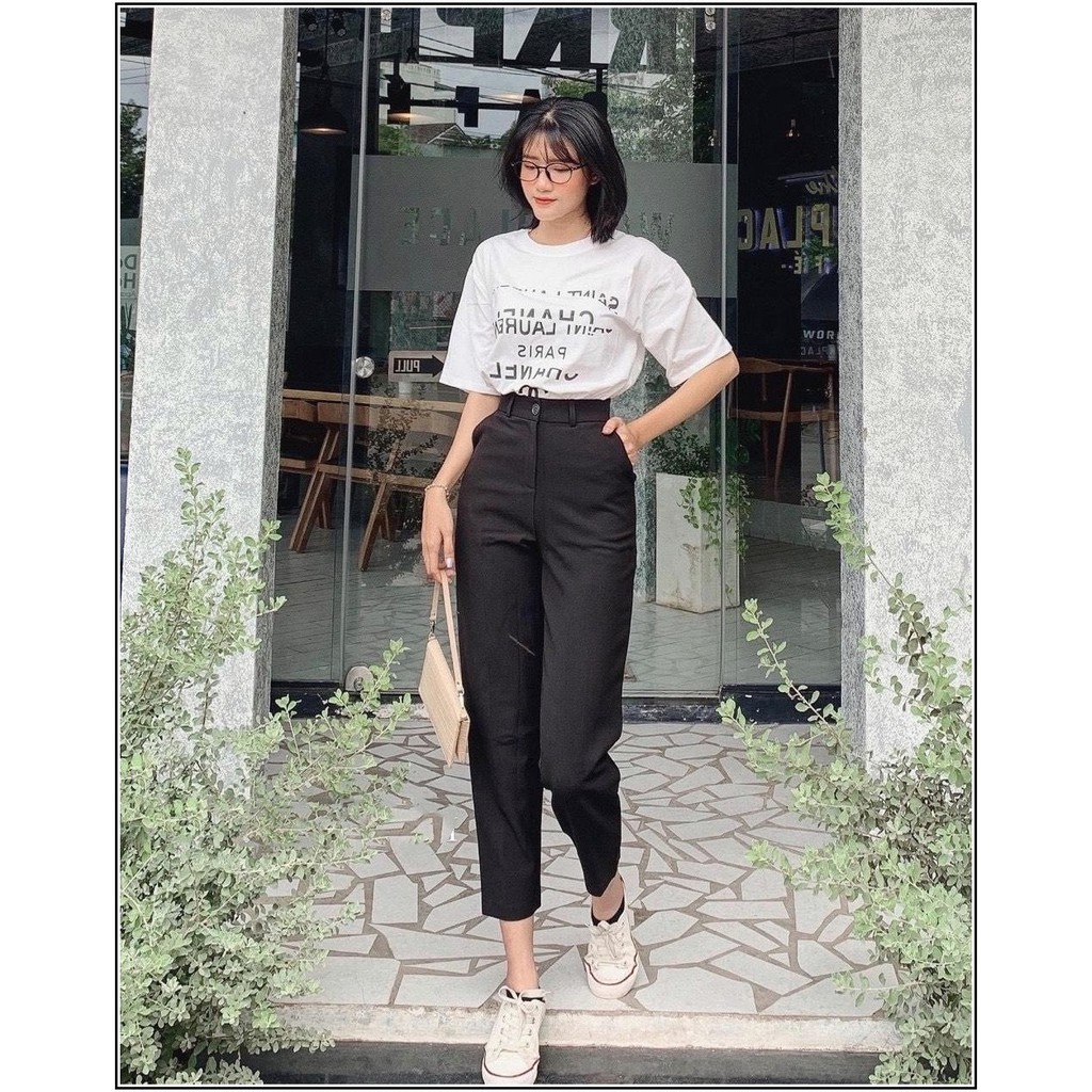 Quần baggy tây màu đen chất đẹp vnxk tay333s-9