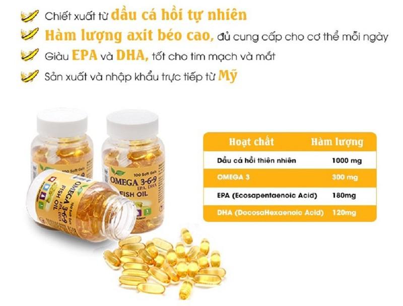 Dầu cá hồi Nature Gift Omega 369 100 viên