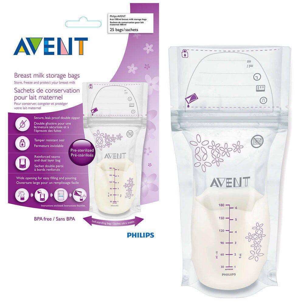 Túi trữ sữa 25pcs 180ml philips Avent CHĨNH HÃNG