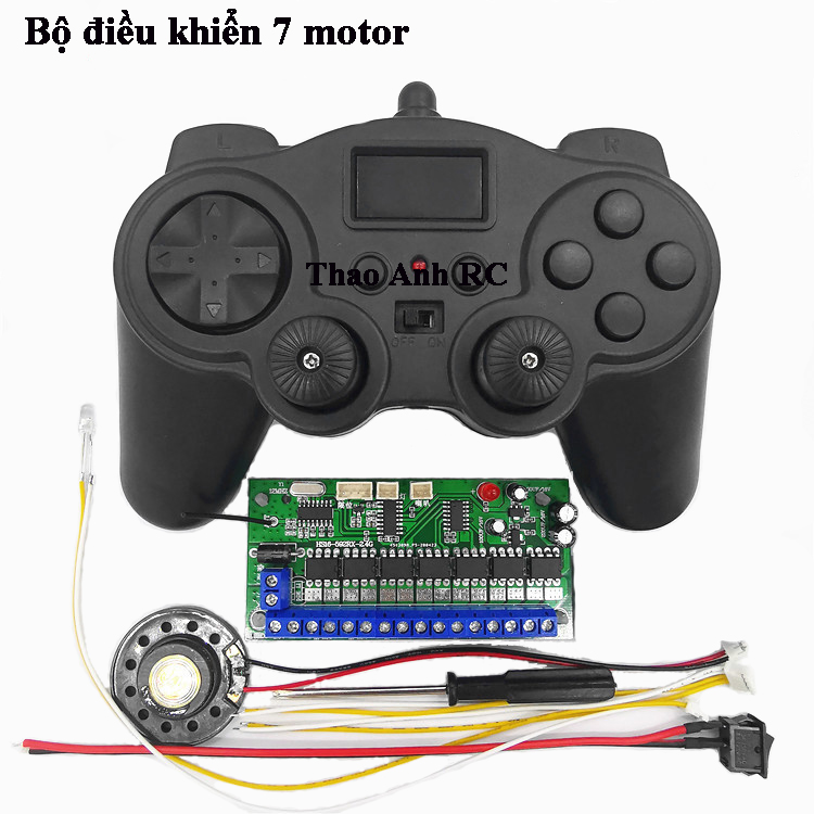 Bộ điều khiển 7 motor dùng chế máy xúc