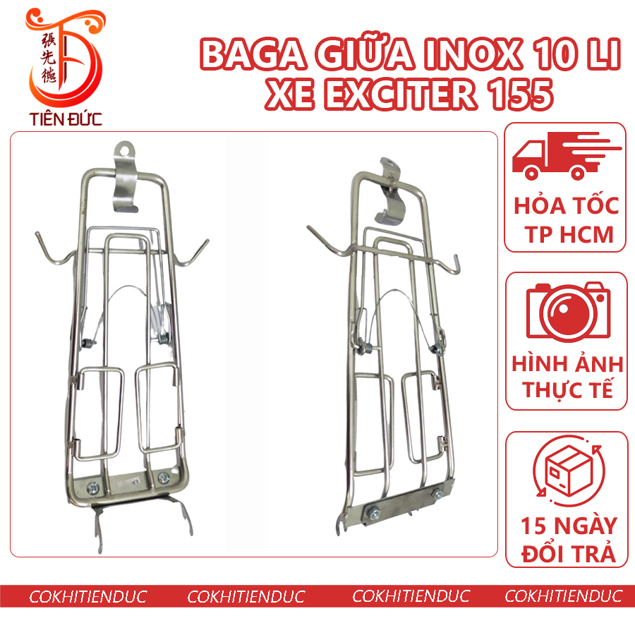 Baga between stainless steel 10 Li exciter 155, ex155 ex 155