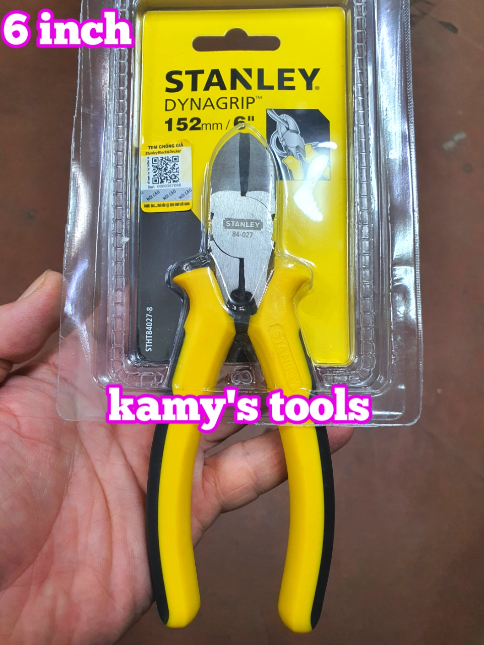 Kìm cắt stanley 6 inch 152mm model 84-027 stht84027-8 kềm cắt