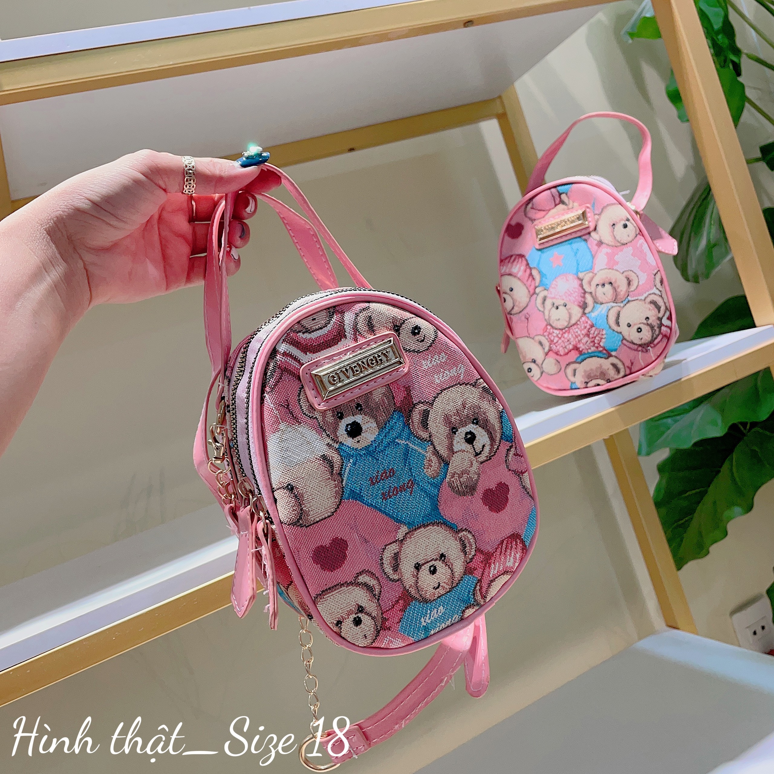 BaLô Da Mềm Mini Hình Gấu Dễ Thương Cho Nữ