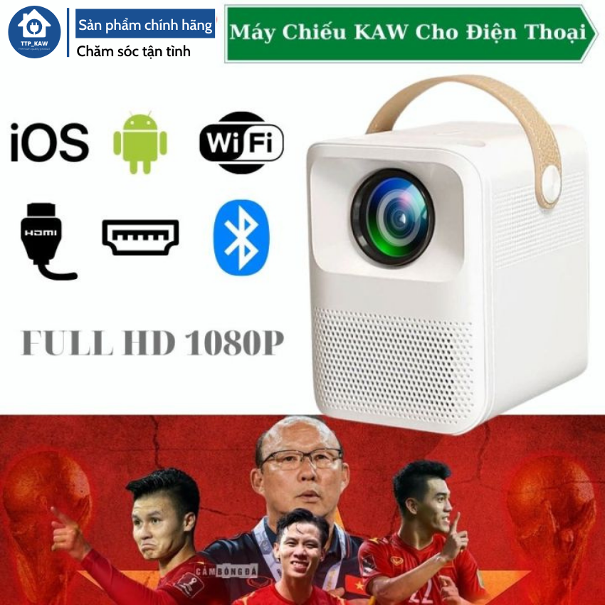 Máy Chiếu Mini Gia Đình FullHD 1080, Máy Chiếu Project Mini, Máy Chiếu Mini, Máy Chiếu Không Cần Màn Chất Lượng Cao, Máy Chiếu KooGold Kết Nối Wifi, Âm Thanh Chân Thực, Hình Ảnh Sắc Nét, Độ Phân Giải Cao, Ảnh To Và Rộng - Bảo Hành 1 Đổi  Bảo Hành 12 Tháng
