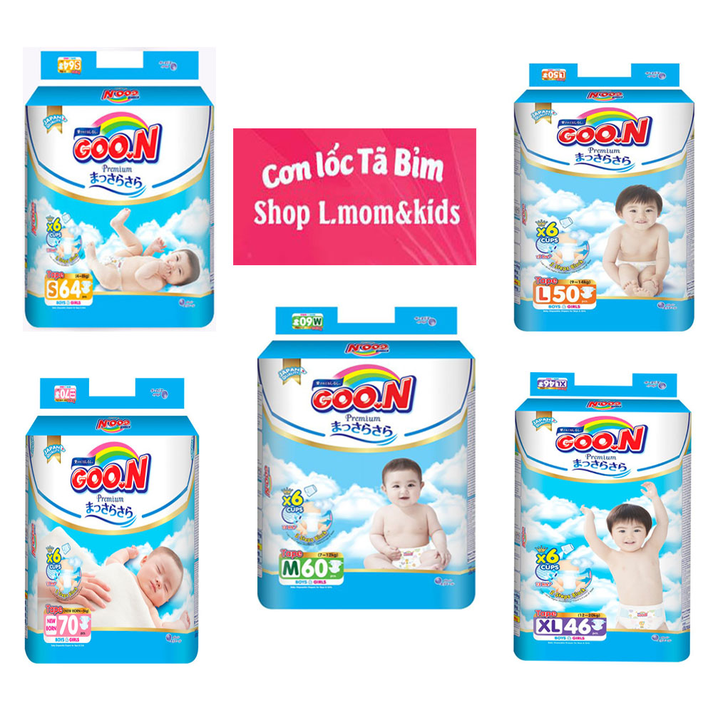 [HCM]Tã dán Goon Premium Slim NB70/S64/M60/L50/XL46