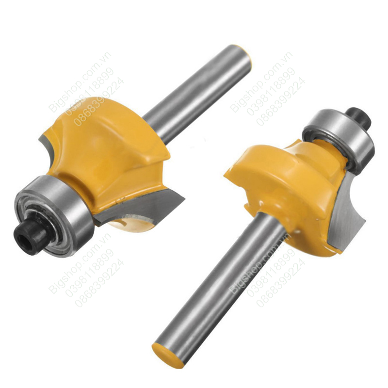 Bộ 4 mũi phay soi gỗ góc tròn cốt 1 phần 4 inch