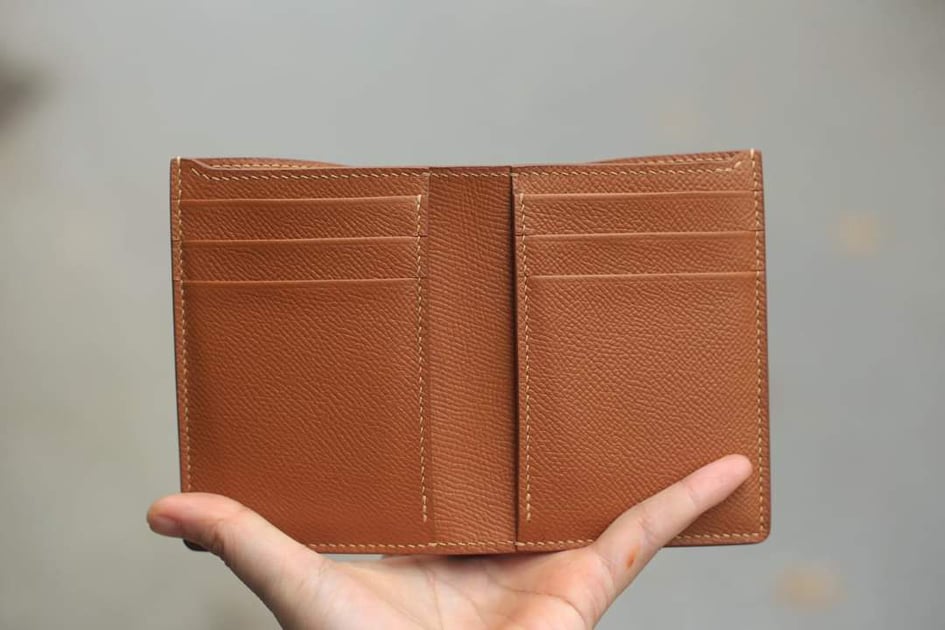 Ví da handmade dáng đứng