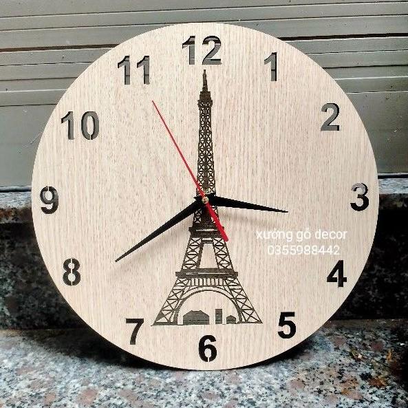 Đồng hồ treo tường bằng gỗ độc đáo trang trí nhà cửa