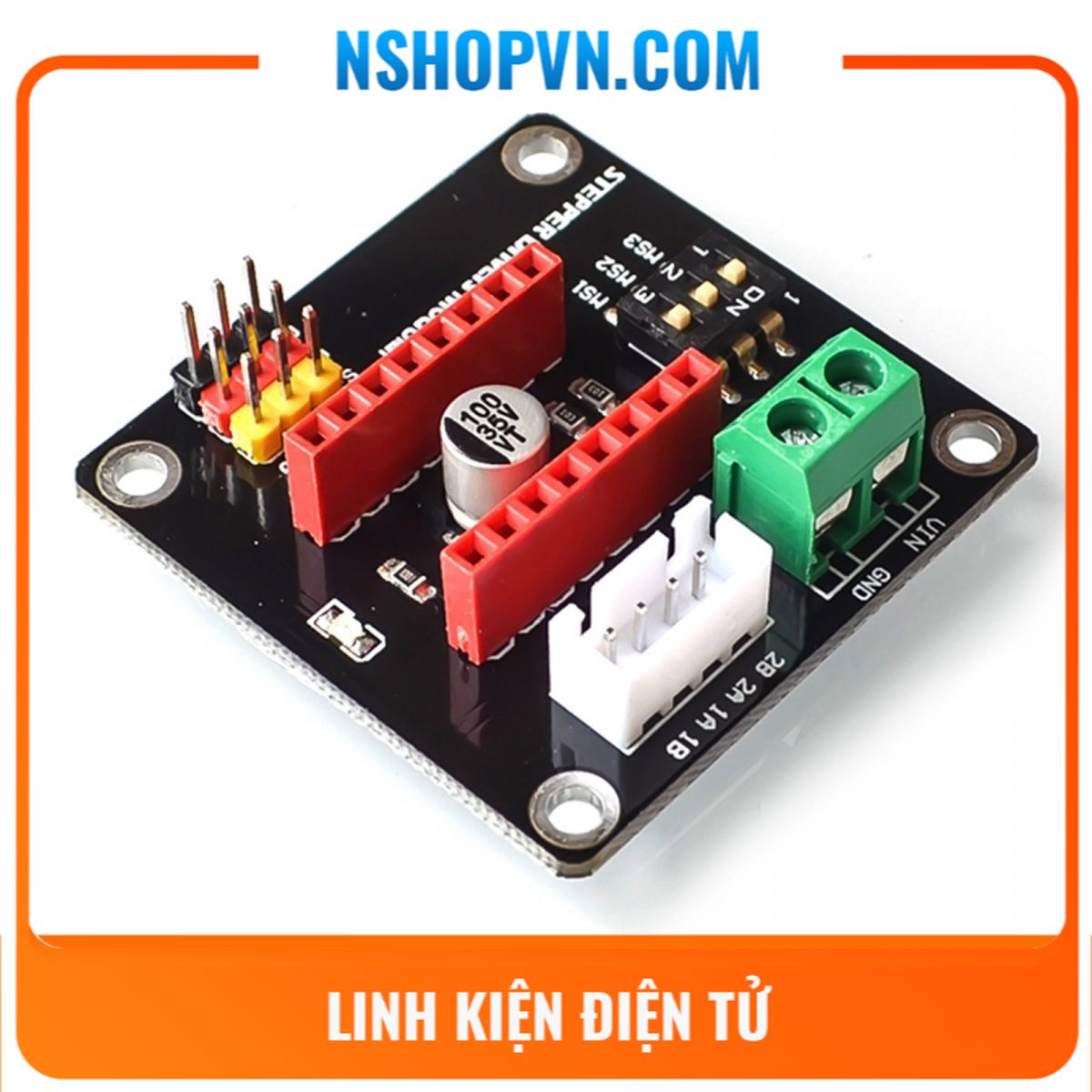 Đế ra chân Driver động cơ bước A4988, DRV8825