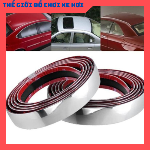 Nẹp viền trang trí chân kính ô tô, xe hơi rộng 30mm dài 15m