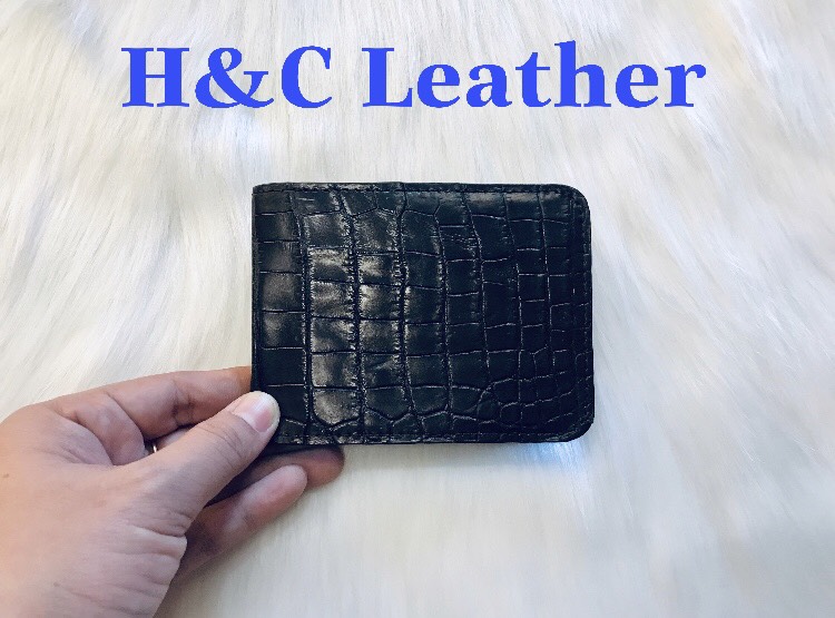 [Ảnh thật] Ví unisex da cá sấu thật 100%