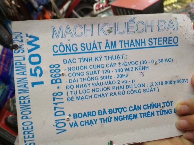Mạch Ampli 150w 4 Sò
