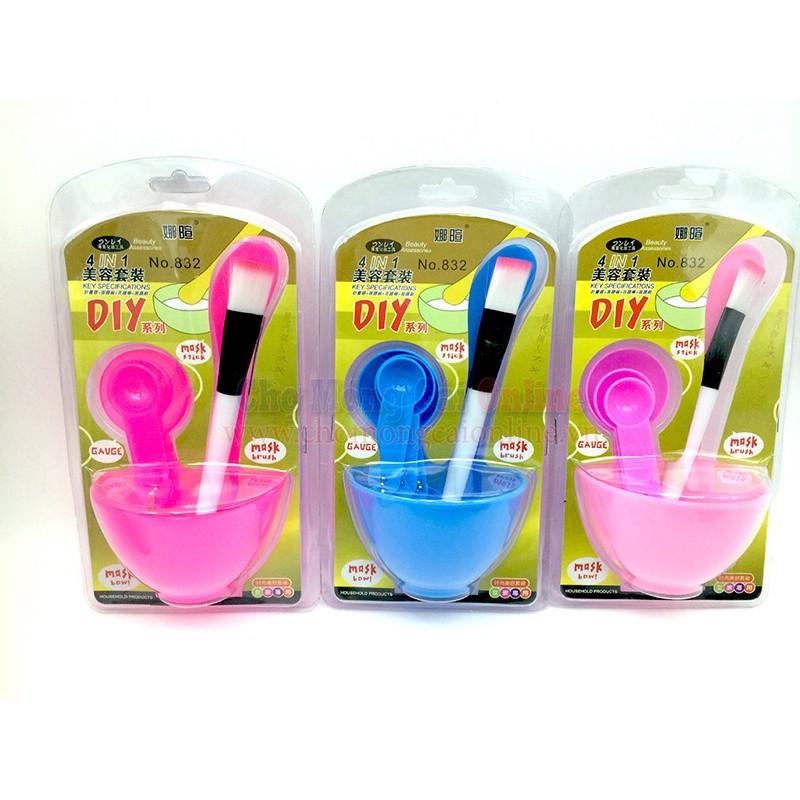 [HCM]2 bộ dụng cụ trộn đắp mặt nạ 4 in 1