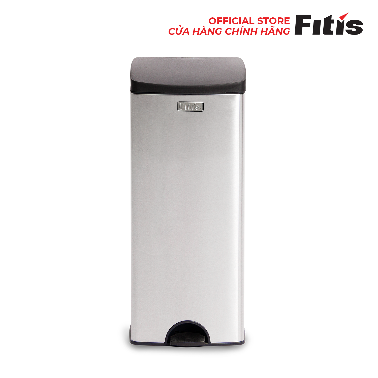 Thùng Rác Fitis Premium - Vuông Đạp Cao (22L)