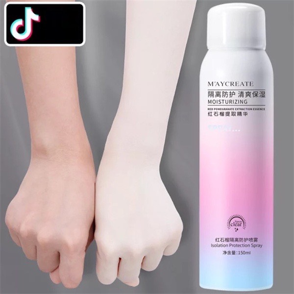 Xịt Chống Nắng Dưỡng Trắng Da MayCreate Moisturizing 150ml