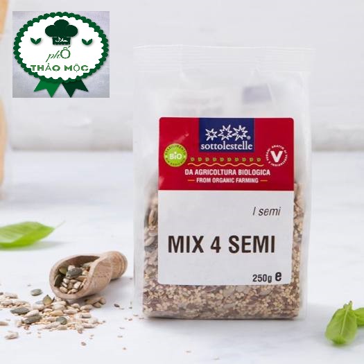 Hỗn hợp 4 loại hạt dinh dưỡng hữu cơ Sotto 250g Mix 4 Semi
