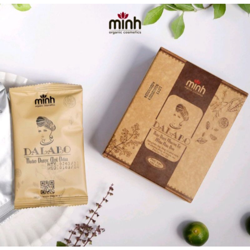 Thuốc nhuộm tóc thảo dược Dalabo (3 gói nhuộm + 1 gói gội)