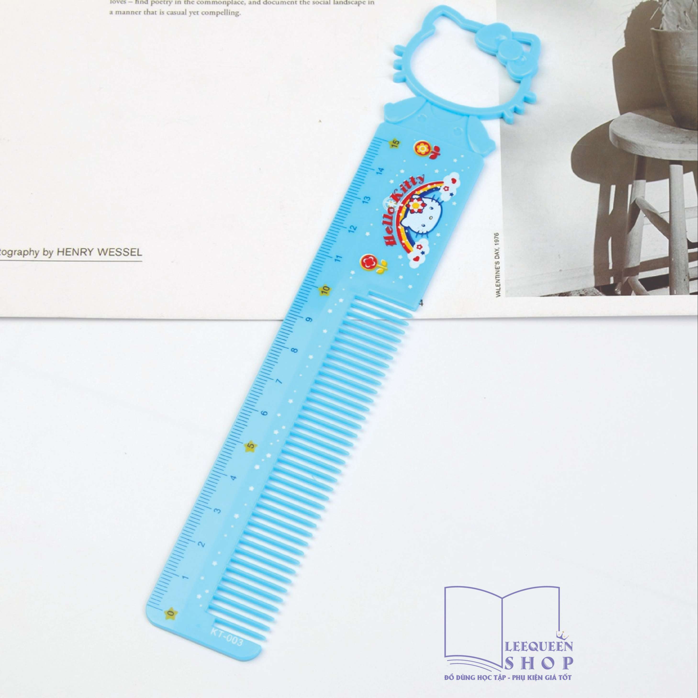 Thước Kẻ Nhựa hình Hello Kitty Lược 15cm