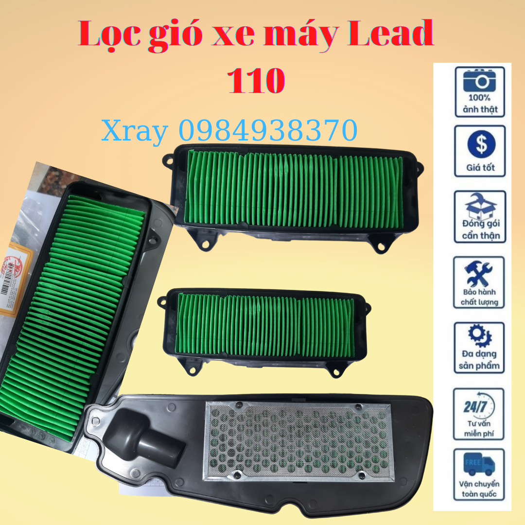 Lọc gió xe máy Lead 110, 125