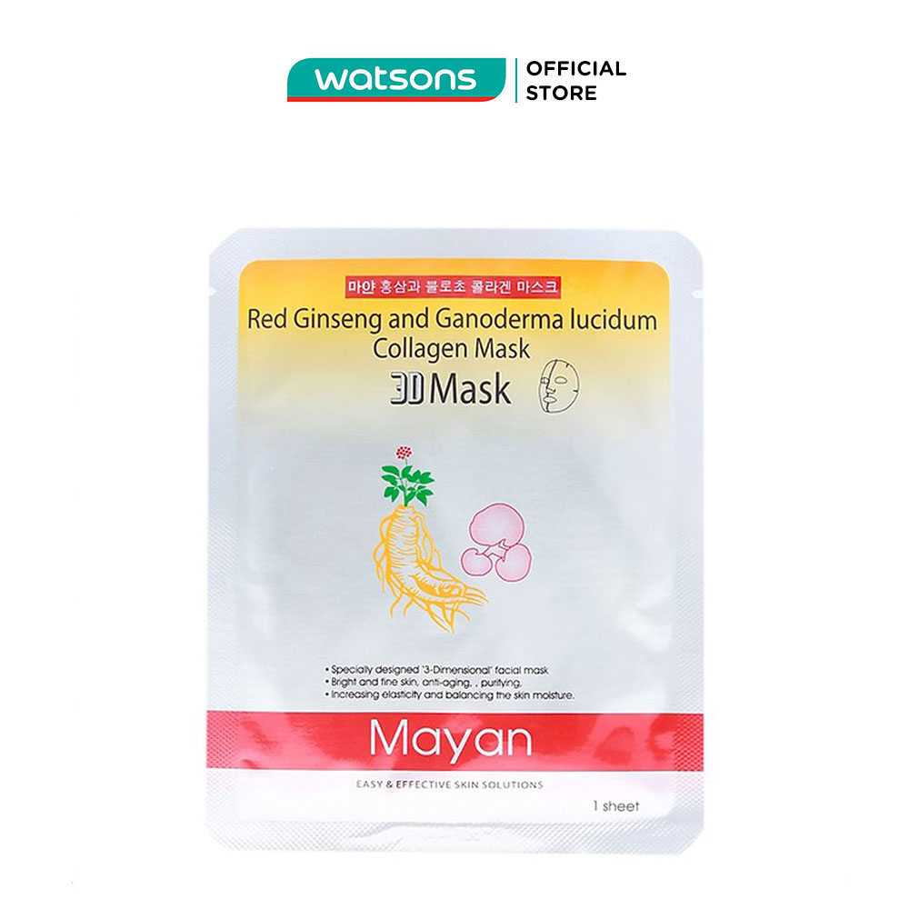 Mặt Nạ 3D Mayan Hồng Sâm, Linh Chi