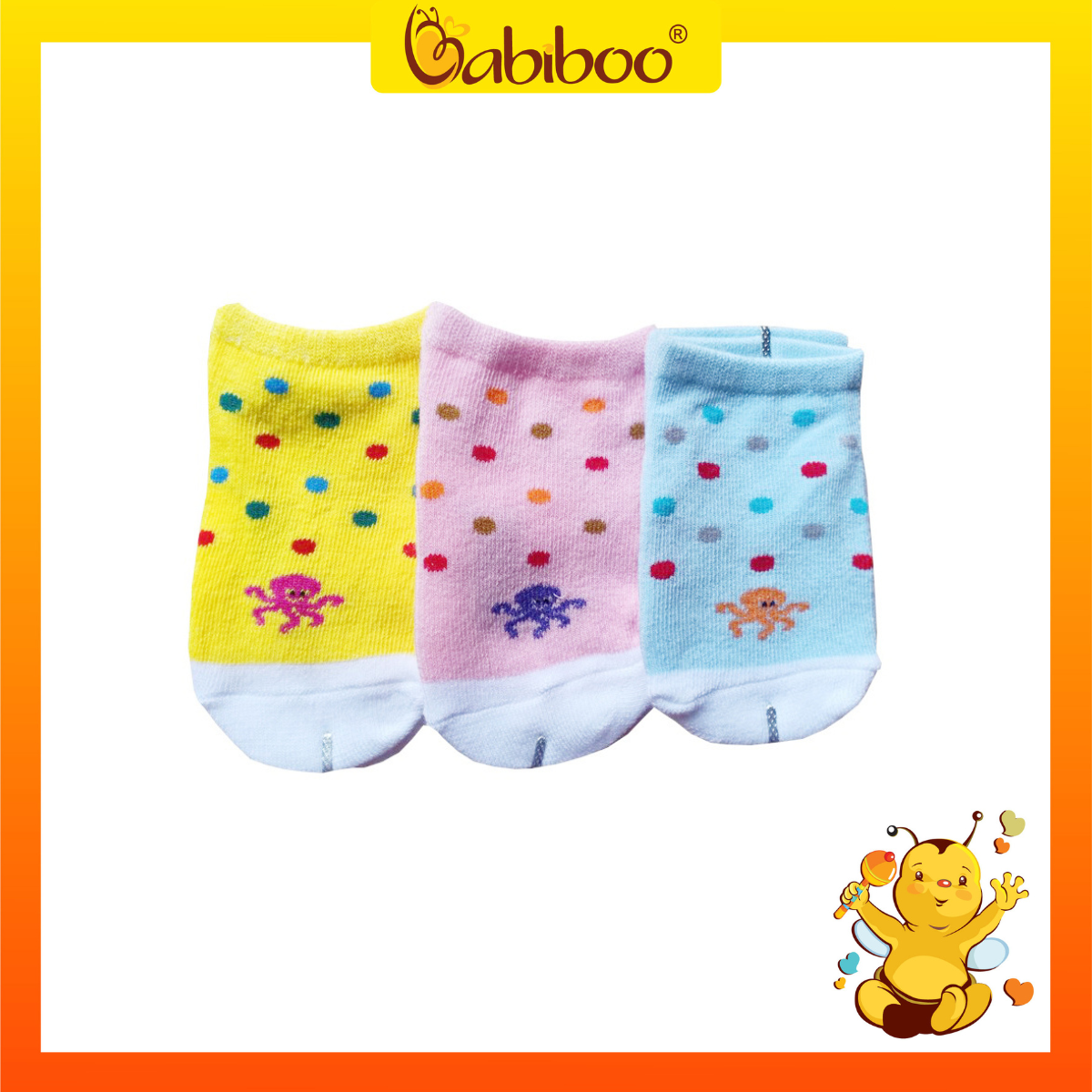 Tất cho bé Babiboo vớ cho bé cotton mềm mại BS04