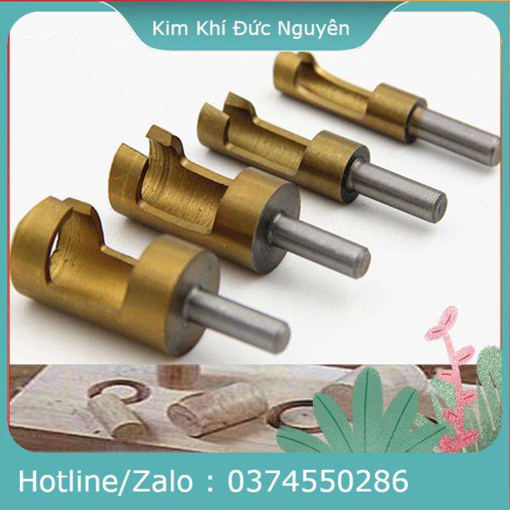 Bộ 4 mũi khoan khoét lấy chốt gỗ làm mộc hàng cao cấp