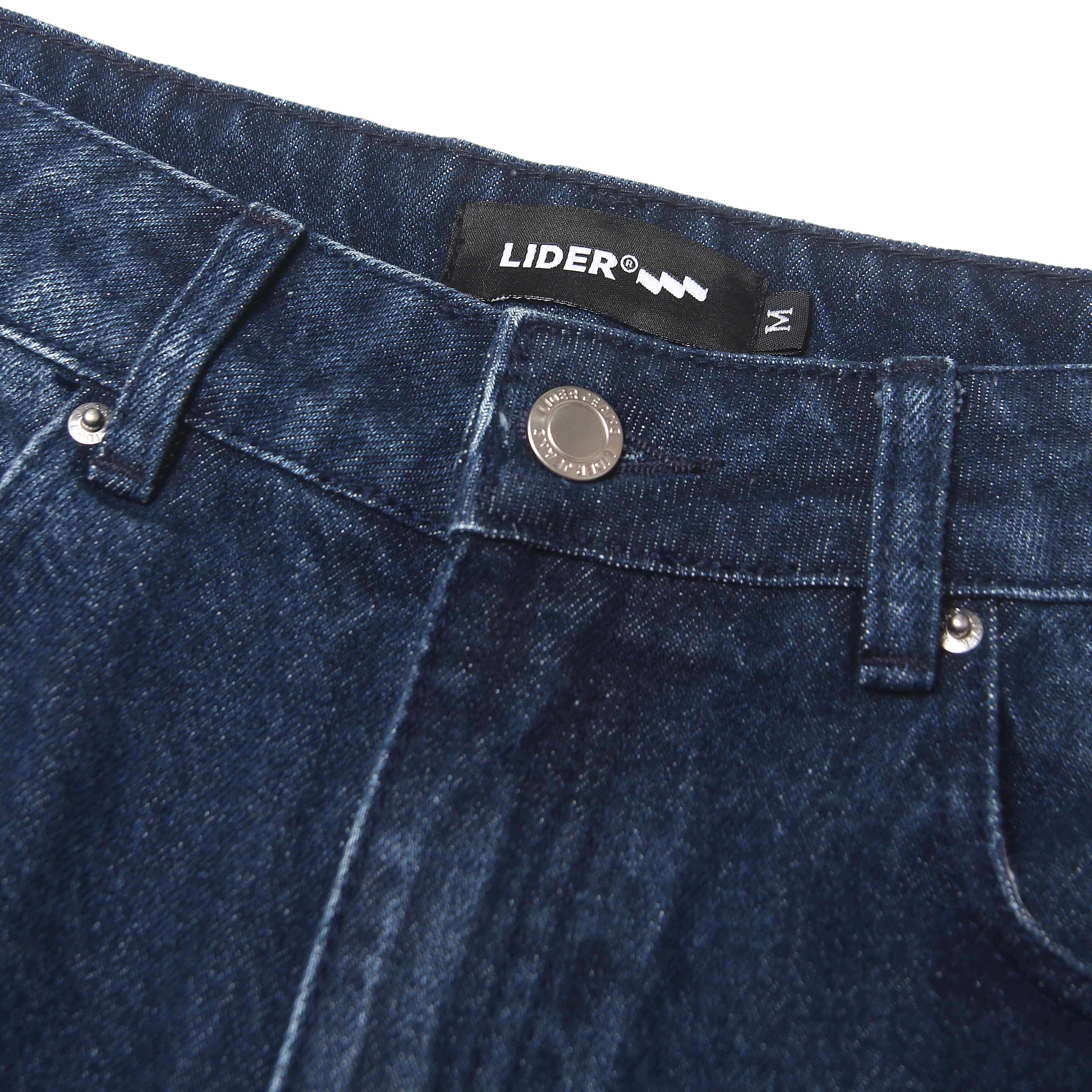INDIGO LOW-RISE JEANS