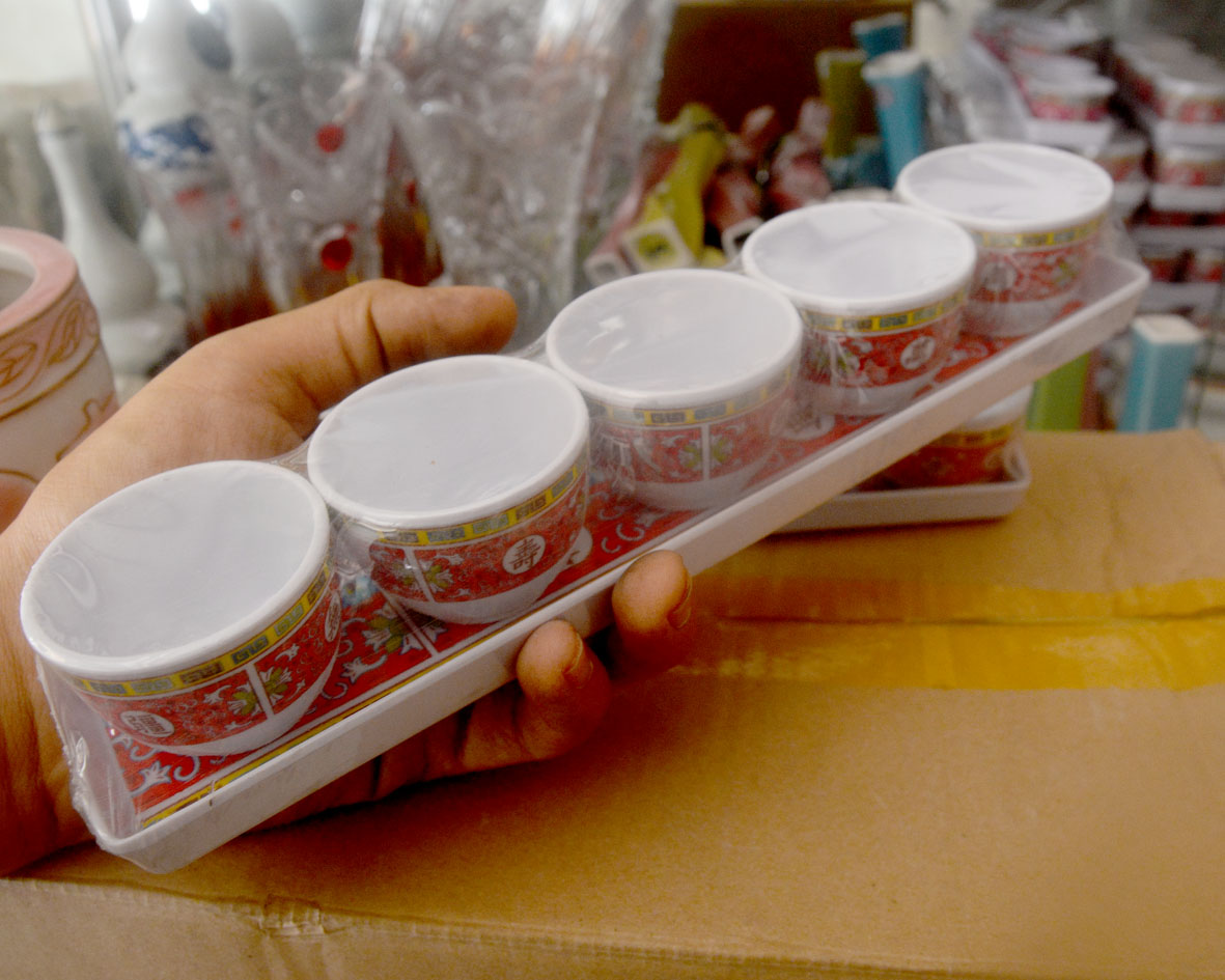 Bộ án ly nước đặt bàn thờ bằng nhựa