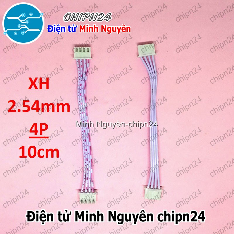 [3 sợi] (P3) Dây bẹ trắng 4P XH2.54mm 2 đầu cắm dài 10cm - HH004931