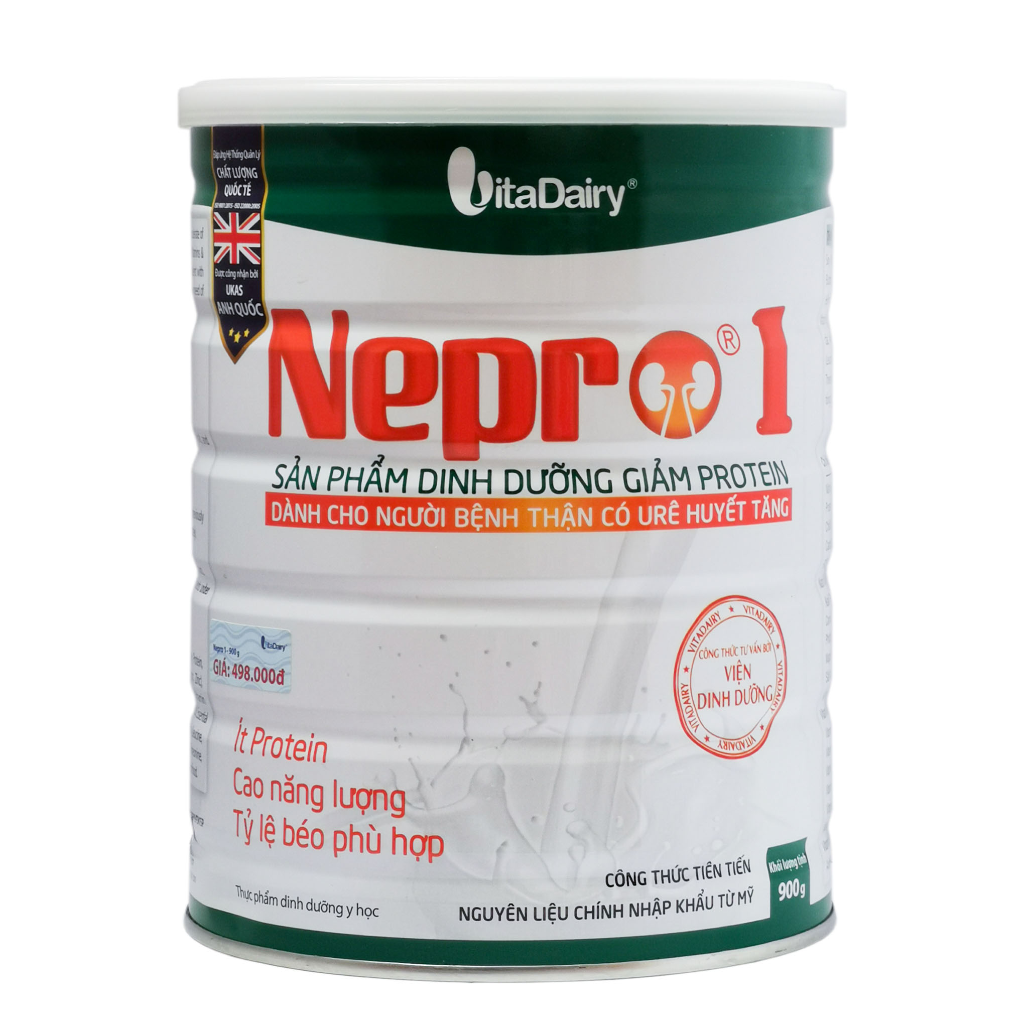 Sữa Bột Vitadairy Nepro 1 - Hộp 900g (Dành cho người bệnh thận có URÊ huyết tăng)