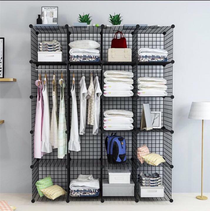[HCM]Kệ Tủ Lưới Sắt Lắp Ghép Đa Năng 20 Ngăn