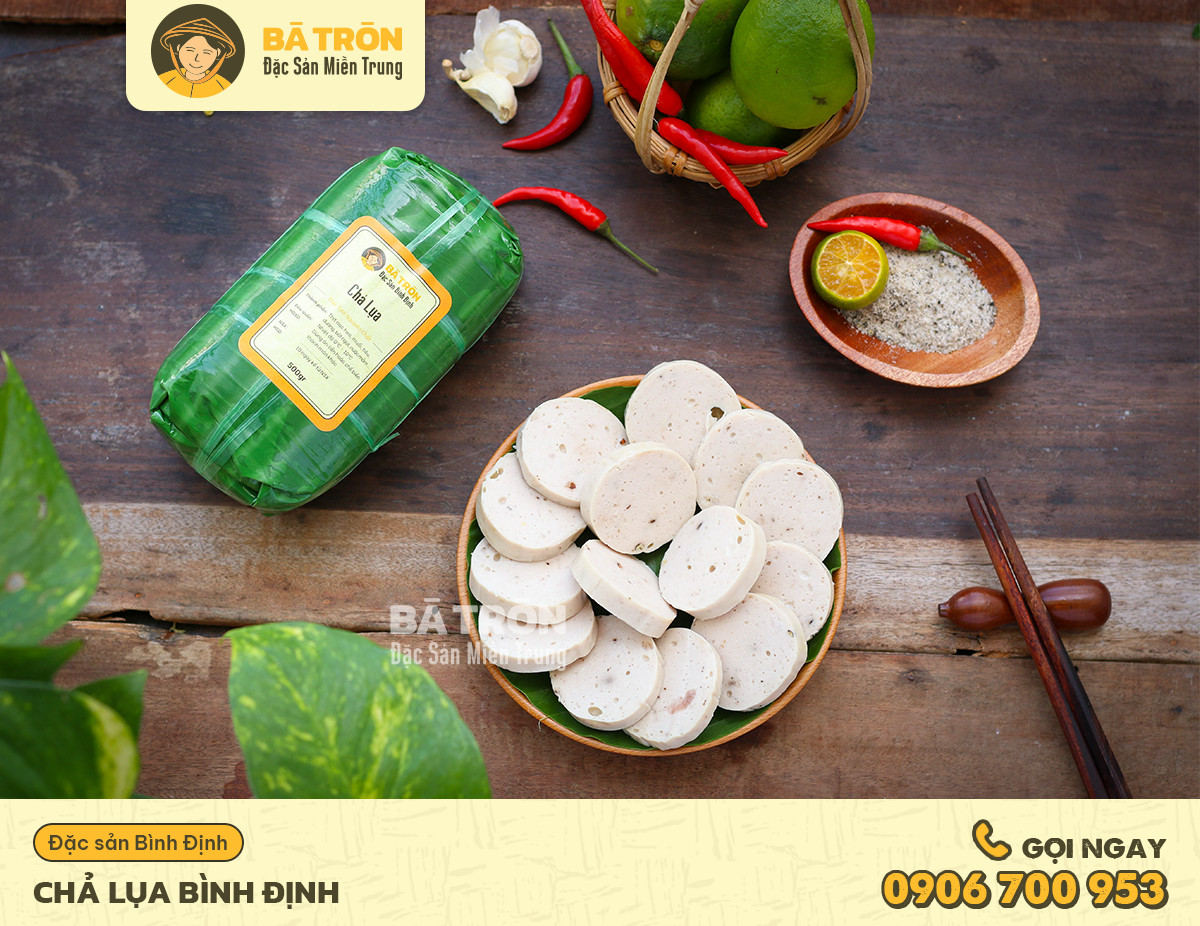 [HCM]Chả lụa Bình Định Hàng Tuyển - Cây 500gr - Dùng Liền Không Cần Sơ Chế