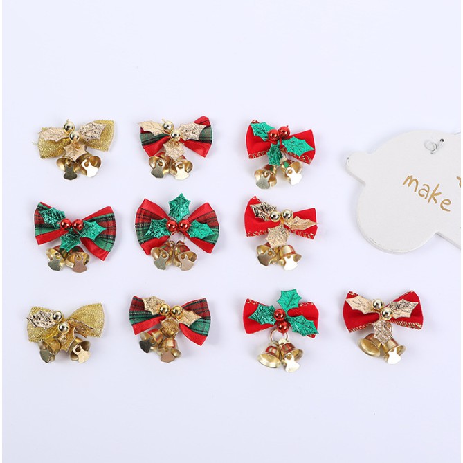 [Mã HLHOAN1212 hoàn 20K xu đơn 50K] Phụ kiện trang trí noel NƠ LỤC LẠC A21