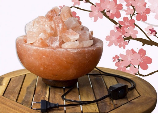 [HCM]Đèn Đá Muối Cối Đá Himalaya Xếp Đầy Đá Viên