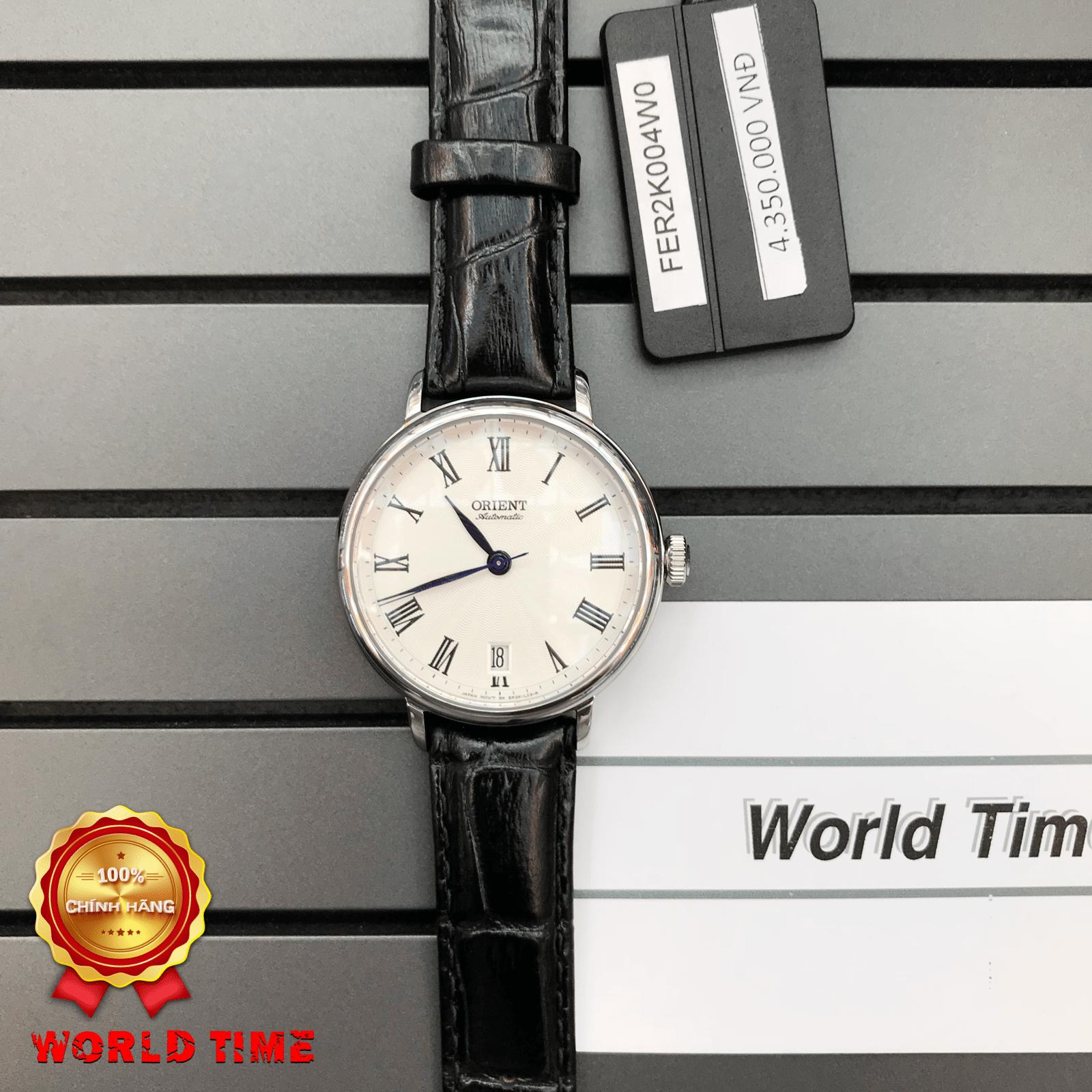 Đồng Hồ Nam Orient  FER2K004W0  [ Full Box + Sổ Bảo Hành Hãng ] Automatic  , Chống Nước, Dây Da Đen